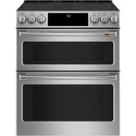 Café Stainless Steel 30" Electric Double Oven Range with Built-in Wifi and No-Preheat Air Fry (6.7 Cu. Ft) - CCES750P2MS1