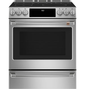 Café™ Stainless Steel 30" Smart Slide-In, Front-Control, Induction and Convection Range with In-Oven Camera (5.7 Cu. Ft) - CHS90XP2MS1