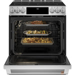 Café™ Stainless Steel 30" Smart Slide-In, Front-Control, Induction and Convection Range with In-Oven Camera (5.7 Cu. Ft) - CHS90XP2MS1