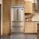Forno Moena 40" 19.2 Cu.Ft. Stainless Steel Built-In French Door Refrigerator with Ice Maker - FFRBI1820-40MG