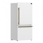Forno Milano 62" White 2-piece Freestanding Dual Bottom Freezer Refrigerator (34.4 Cu. Ft.) - FFFFD1787-60WHT