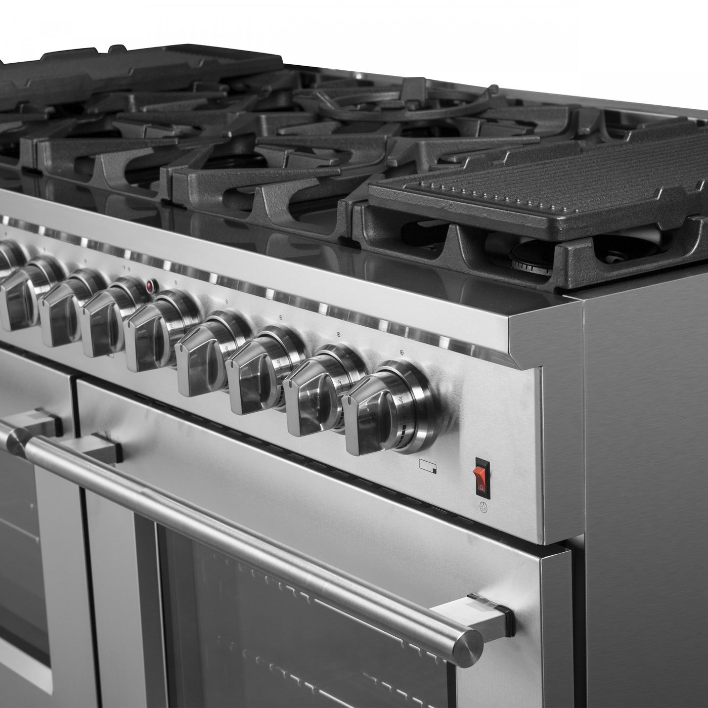 Forno Massimo 60" Stainless Steel Freestanding Dual Fuel Double Oven Range with True Convection and Air Fry (8.64 Cu. Ft.) - FFSGS6125-60