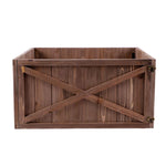 Larvik Wooden Box Christmas Tree Collar - Brown