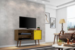 Lekedi 42" TV Stand - Rustic Brown/Yellow