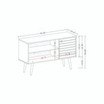 Lekedi 42" TV Stand - White/Yellow