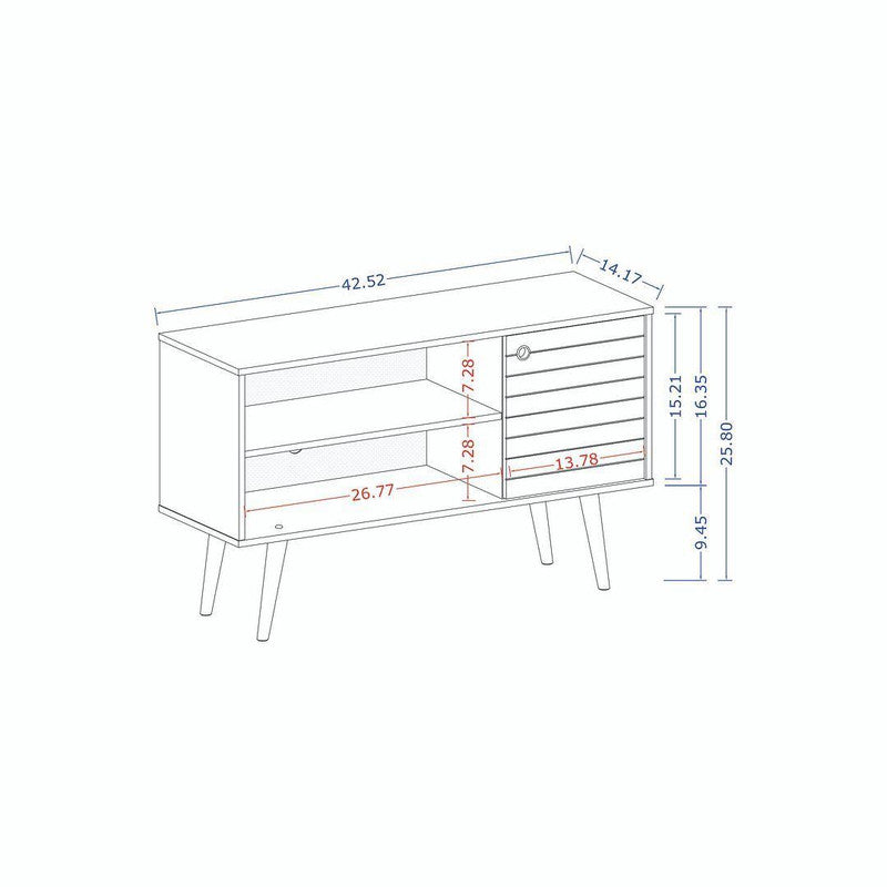Lekedi 42" TV Stand - Rustic Brown/3D Brown Print