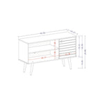 Lekedi 42" TV Stand - Matte Rustic Brown/White