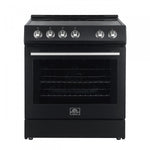 Forno Leonardo Black Slide-in Electric Range (5.0 Cu. Ft.) - FFSEL6022-30BLK