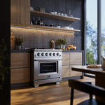 Forno Capriasca 30" Stainless Steel Freestanding Gas Range (4.32 Cu. Ft.) - FFSGS6260-30