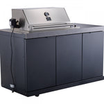 Forno Rimini Gray Countertop Outdoor Kitchen with 30" 62,600 BTU BBQ and Beverage Centre - FODKT2544BLK