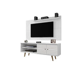 Lekedi 63" TV Stand and Panel Set - White