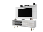 Lekedi 63" TV Stand and Panel Set - White