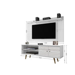Lekedi 63" TV Stand and Panel Set - White