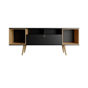 Ciyun 63" TV Stand - Black/Cinnamon