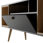 Ciyun 63" TV Stand - Black/Cinnamon