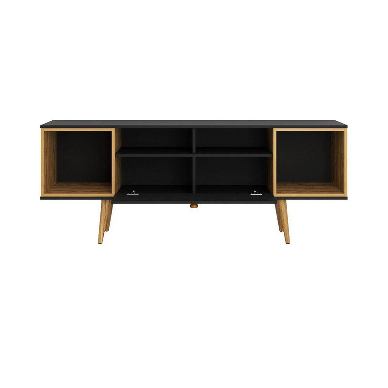 Ciyun 63" TV Stand - Black/Cinnamon