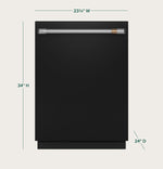 Café Matte Black Dishwasher with Sanitize and UltraWash (39 dBA) - CDT888P3VD1