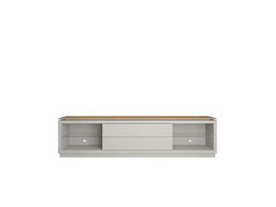 Ciyun 63" TV Stand - Off White/Cinnamon