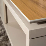 Ciyun 63" TV Stand - Off White/Cinnamon