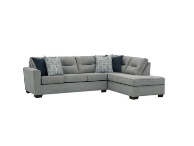 Bennett 2-Piece Sectional with Right-Facing Chaise - Grey