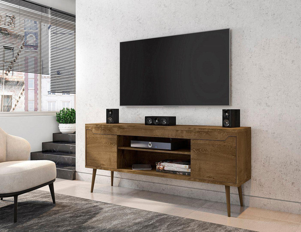 Gatutca TV Stand - Rustic Brown