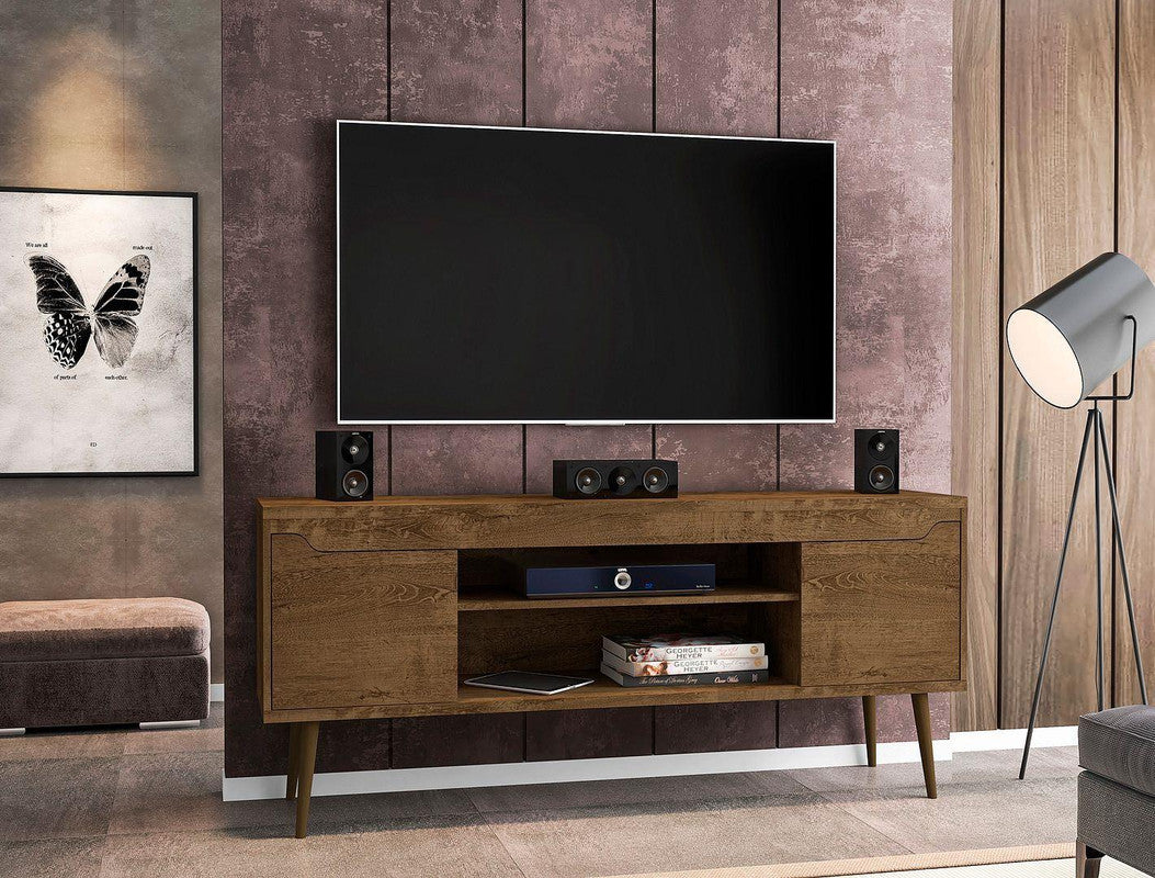 Gatutca TV Stand - Rustic Brown
