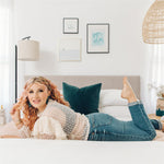 Daphne Upholstered Queen Bed - Light Gray Velvet