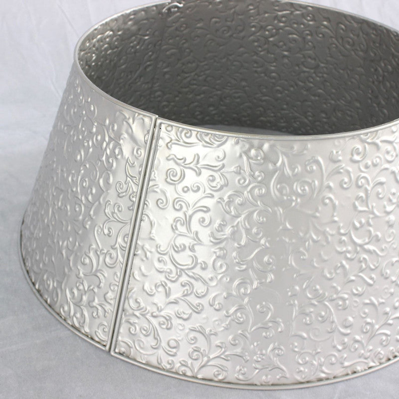 Jingle Metal Christmas Tree Collar - Silver