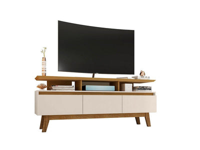 Osnabruck 63" TV Stand - Off White/Cinnamon