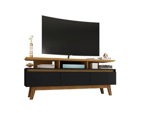 Osnabruck 63" TV Stand - Black/Cinnamon