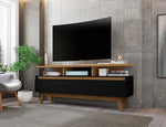 Osnabruck 63" TV Stand - Black/Cinnamon