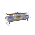 Osnabruck 71" TV Stand - Rustic Brown