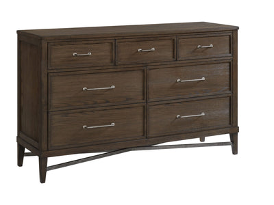 Alonso 7 Drawer Dresser - Weathered Oak
