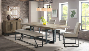 Edenia 6-Piece Dining Set - Brown, Beige