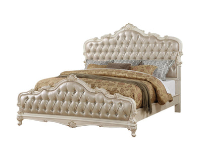 Dauphine King Bed - Pearl White