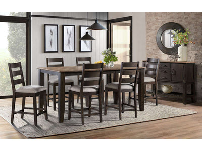Beacon 7-Piece Counter Height Dining Set - Black, Walnut
