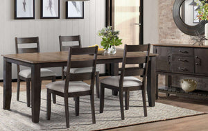 Beacon 5-Piece Dining Set - Black, Walnut