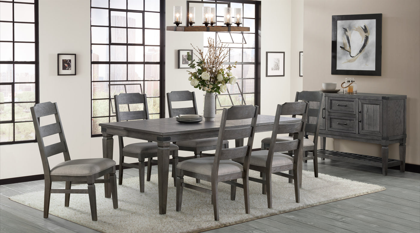 Foundry 7-Piece Extendable Dining Set - Brushed Pewter