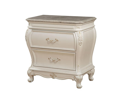 Dauphine Night Table - Pearl White
