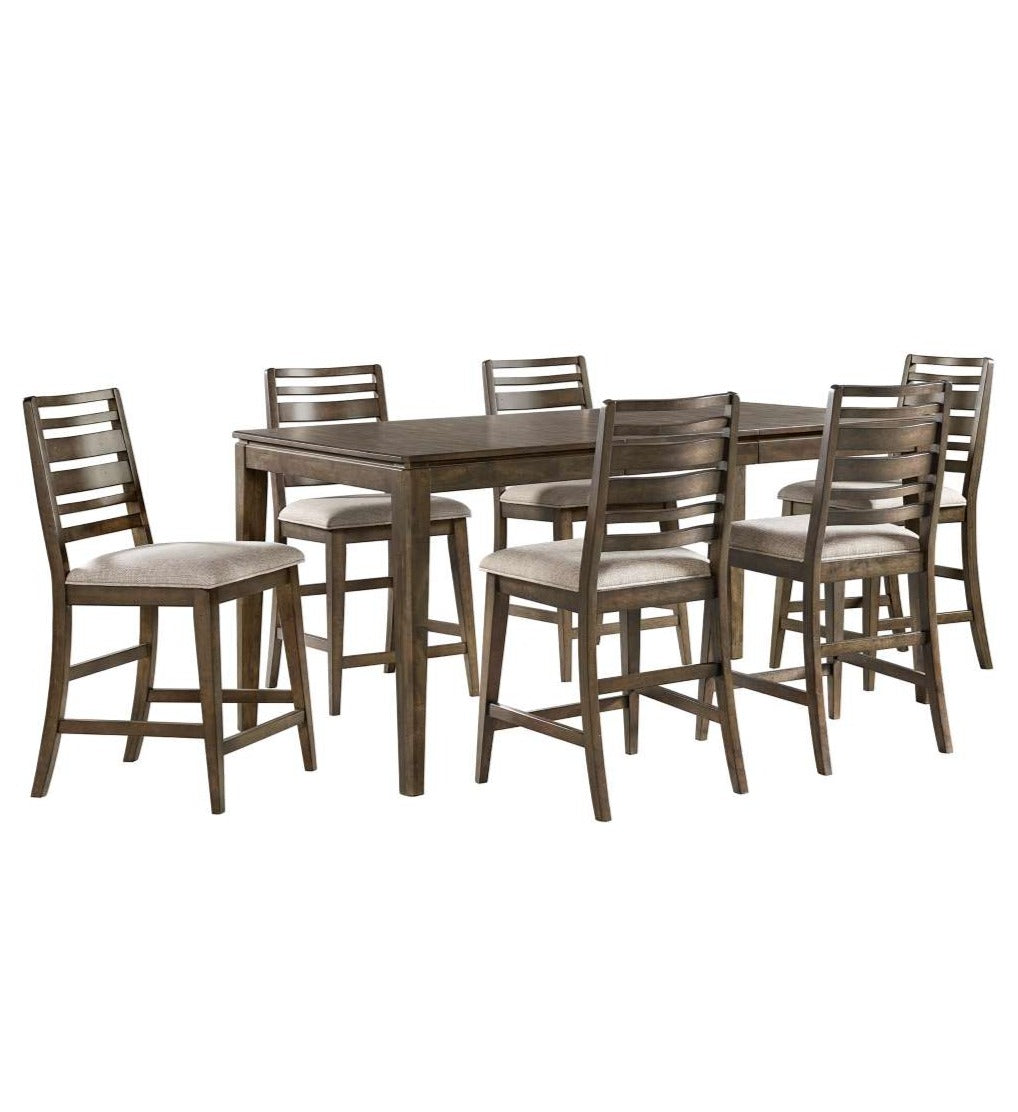 Kauai 7-Piece Counter Height Dining Set - Walnut