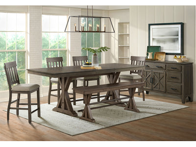 Sullivan 6-Piece Counter Height Dining Set - Dark Brown