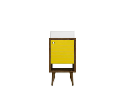 Lekedi 18" Bathroom Vanity Sink - Rustic Brown/Yellow