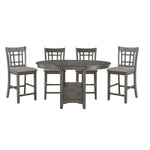 Freda Extendable Counter Height Dining Table - Grey