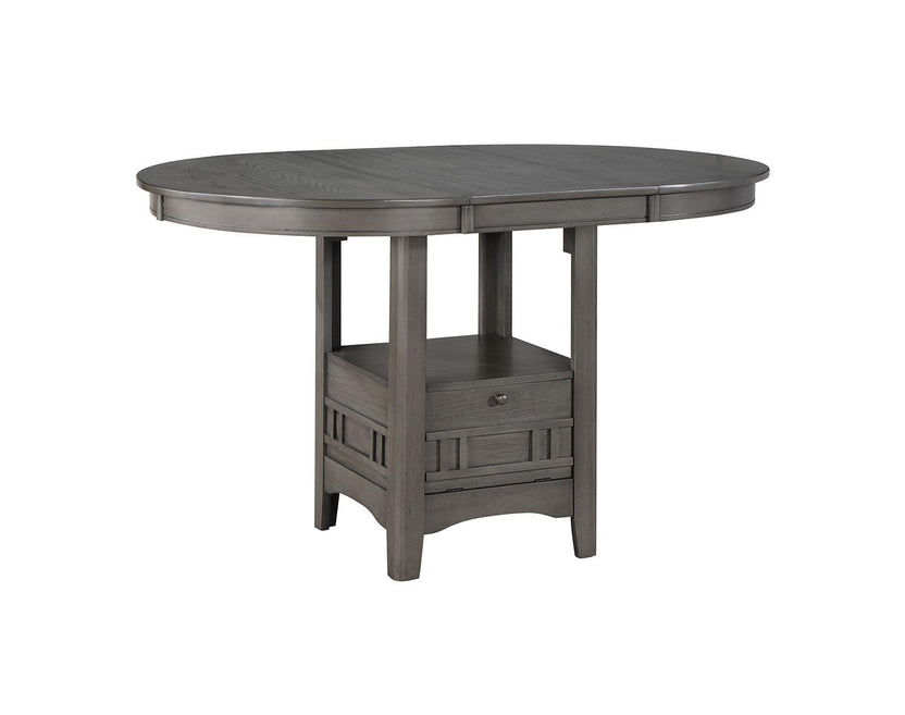 Freda Extendable Counter Height Dining Table Grey Leon's
