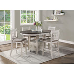 Freda Extendable Counter Height Dining Table - White, Dark Brown