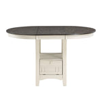 Freda Extendable Counter Height Dining Table - White, Dark Brown