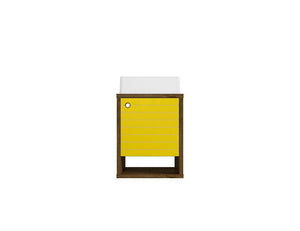 Lekedi 18" Floating Bathroom Vanity Sink - Rustic Brown/Yellow
