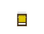Lekedi 18" Floating Bathroom Vanity Sink - Rustic Brown/Yellow