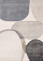 Feeling Connected 7'10" x 10'6" Rounded Shapes Design Area Rug - Grey
