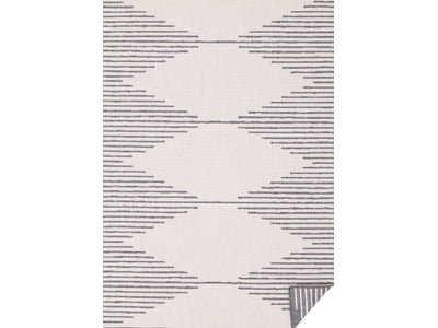 Summer Breeze 5'3" x 7'7" Outdoor Reversible Rug Triangles - Grey, Cream